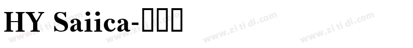 HY Saiica字体转换